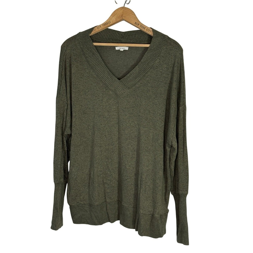 maurices Olive Green V Neck Long Sleeve Sweater Women's Size XL